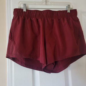 Athletic Works Women's Burgundy Running Shorts - Size L